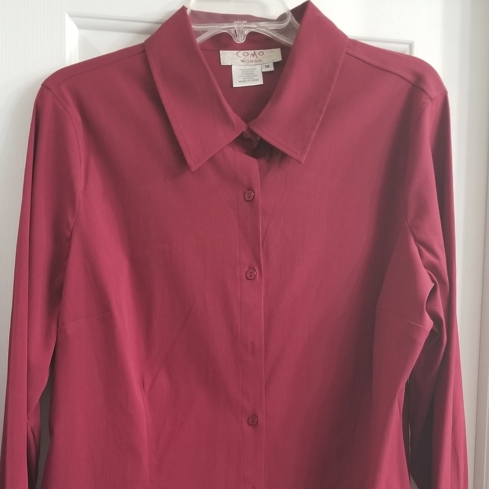 Burgundy Professional Blouse